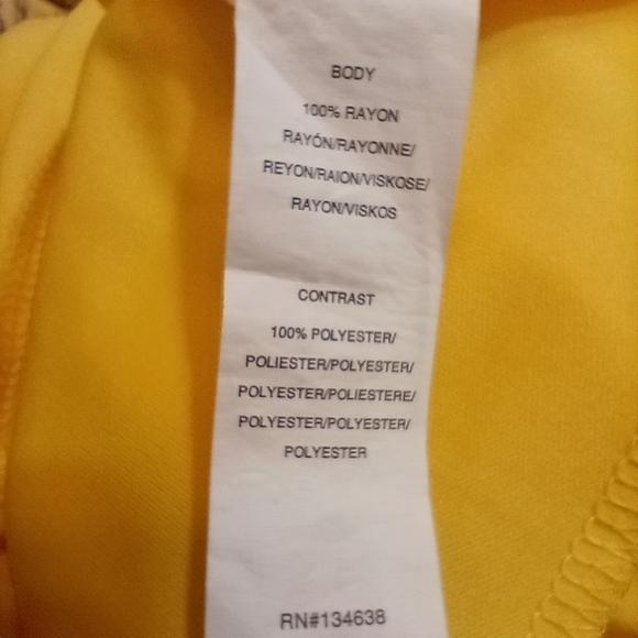 JUSTFAB Yellow Floral Sleeveless Dress Women's Size Medium - Picture 5 of 7